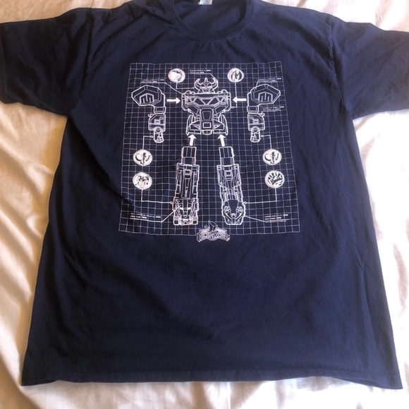Fruit of the Loom Other - Large Men’s Blue Print Transformers T-Shirt euc